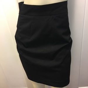 Black HM midi formal skirt with back pockets